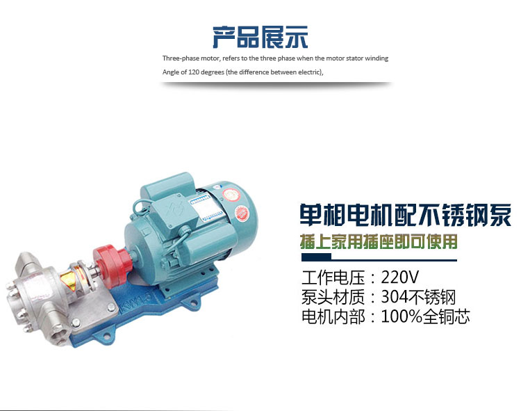 KCB不銹鋼齒輪油泵 KCB不銹鋼齒輪油泵